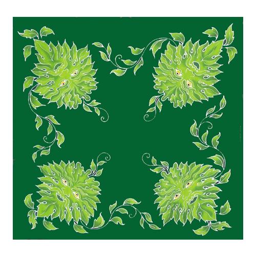 Green Man Caftan 3 Ft Square