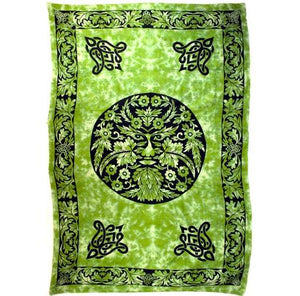 Green And Black Green Man Tapestry 72" X 108"