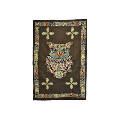 54" X 86" Owl Tapestry