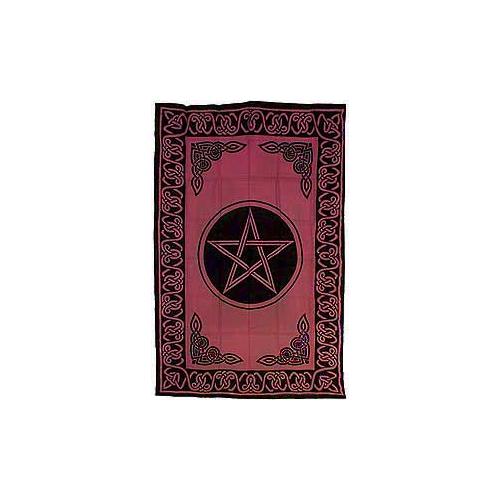 Pentagram Tapestry Red & Black 72" X 108"