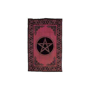 Pentagram Tapestry Red & Black 72" X 108"